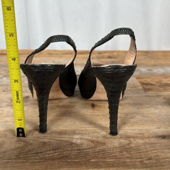 Oscar de la Renta Platform Peep Toe Heels - 37/6.5 - Picture 5 of 9